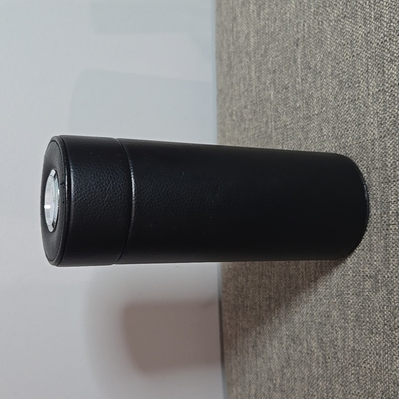 Cigar Humidor Amancy Black Faux Leather with Hygrometer on Lid - Picture 2 of 12